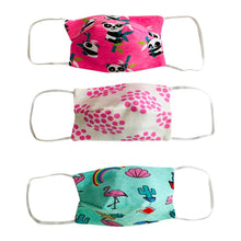 Load image into Gallery viewer, 3 Pack Girls or Boys Cotton Face Masks
